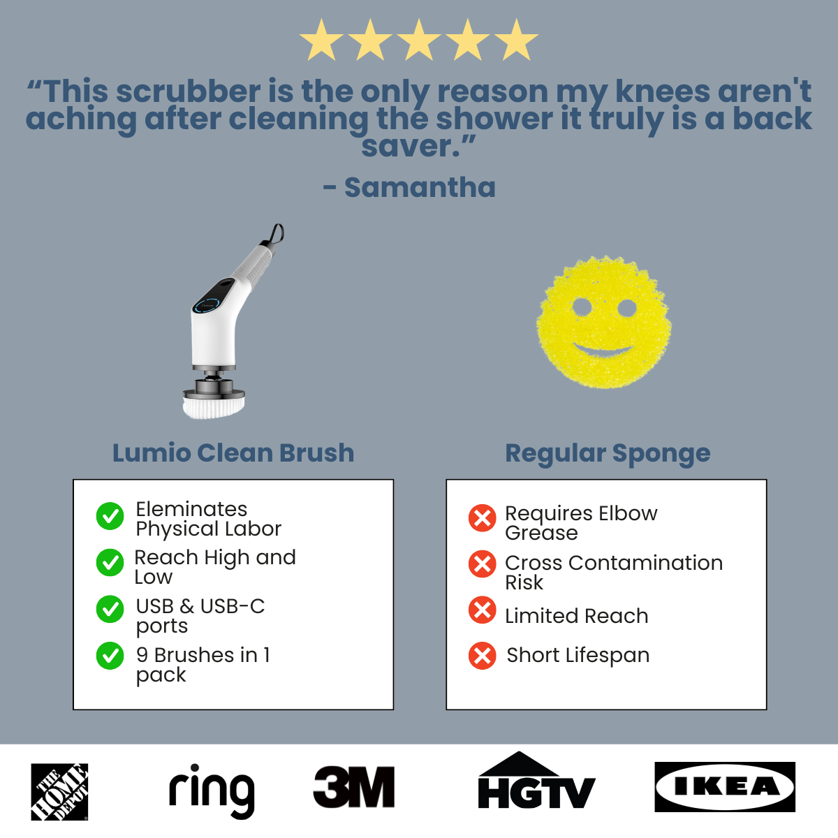 Lumio Clean 9 in 1 Brush